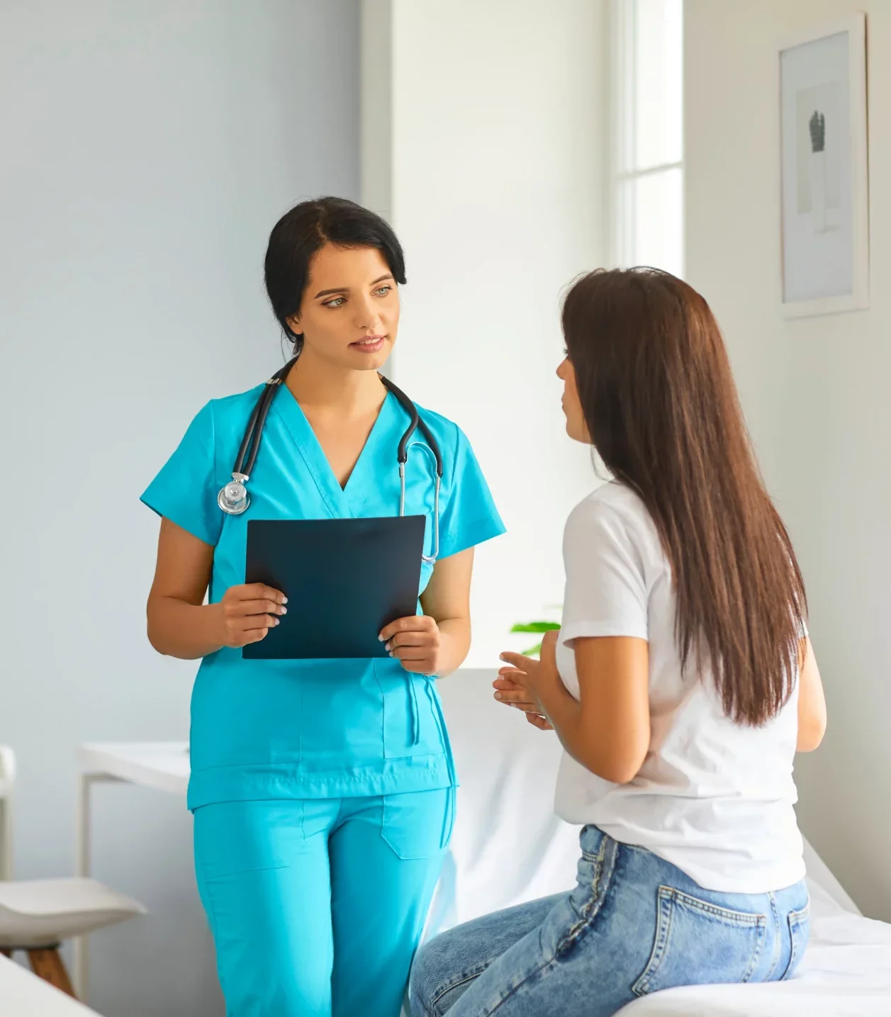 Professional nurse providing compassionate care